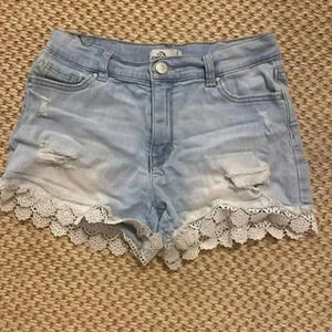 Jordache Jean shorts for girls with lace trim‎